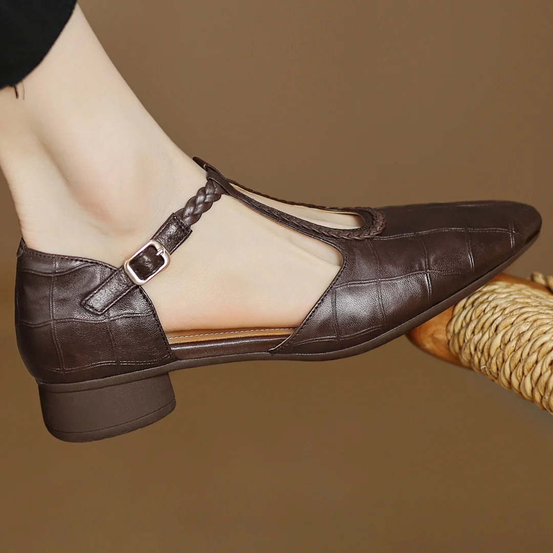 Leather Mary Janes